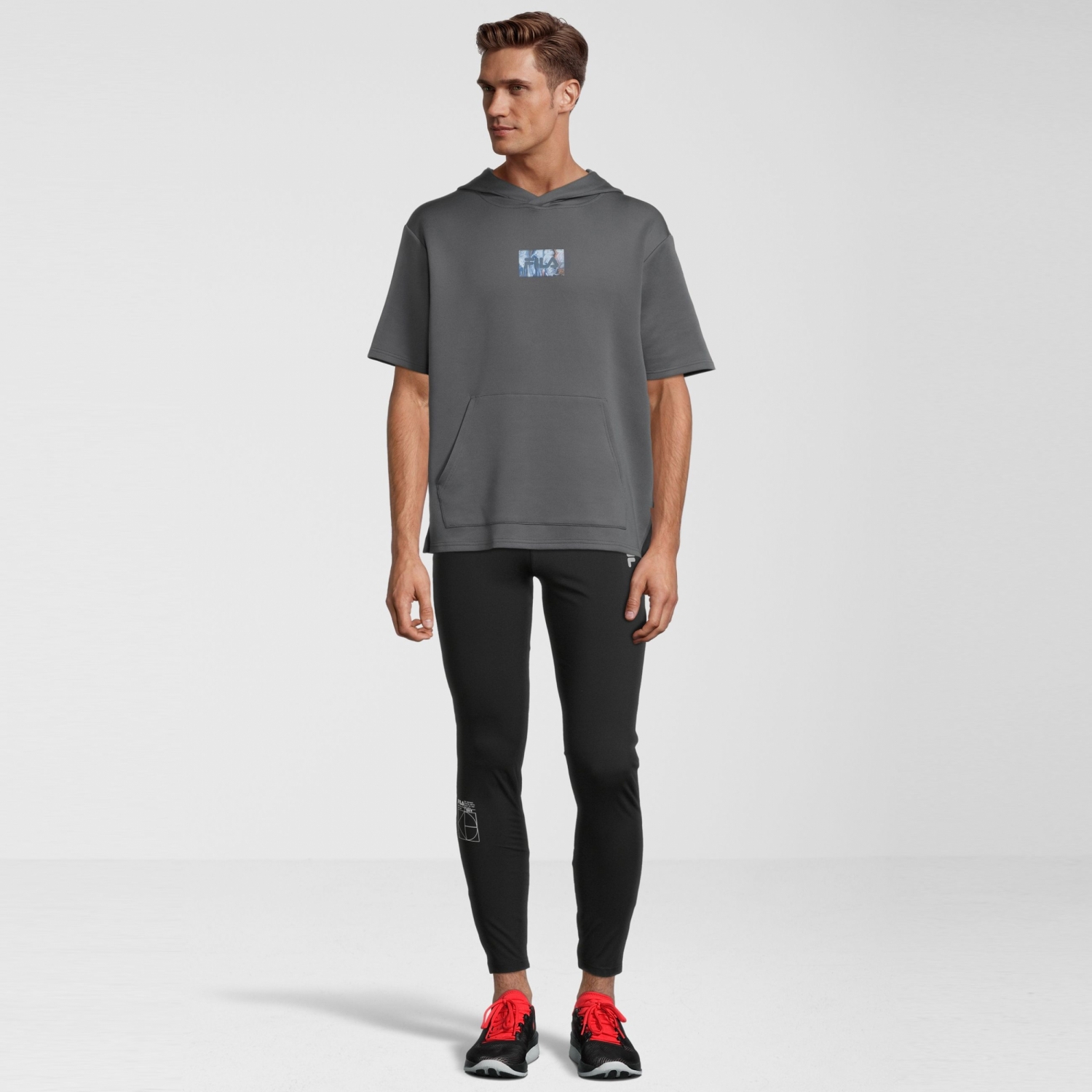 Fila Cosimo Regular Hoody Tee iron-gate Bild 3