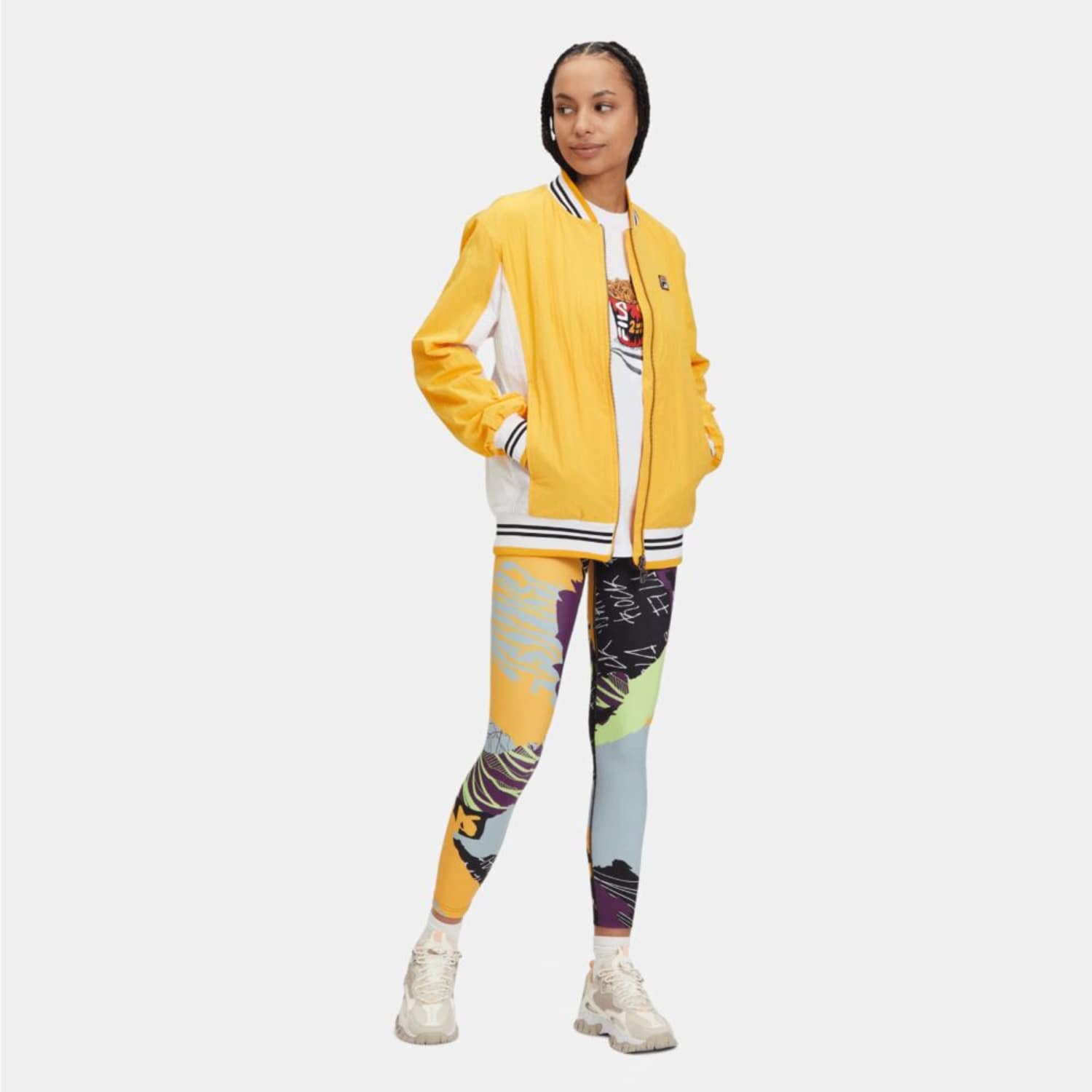 Fila Crinkle nylon settanta jacket yellow Bild 3