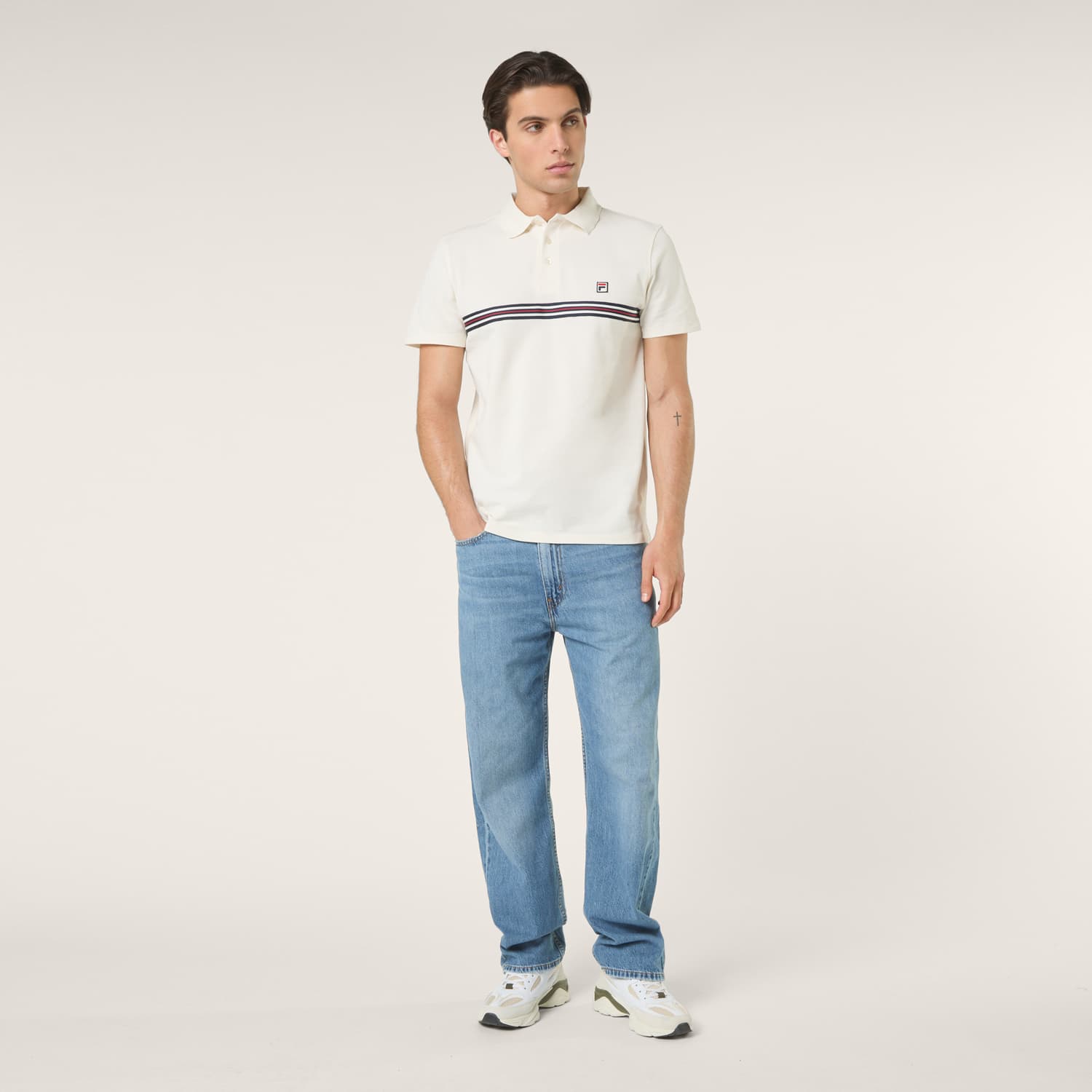 Fila DIECIMO regular heritage tape polo shirt Bild 3