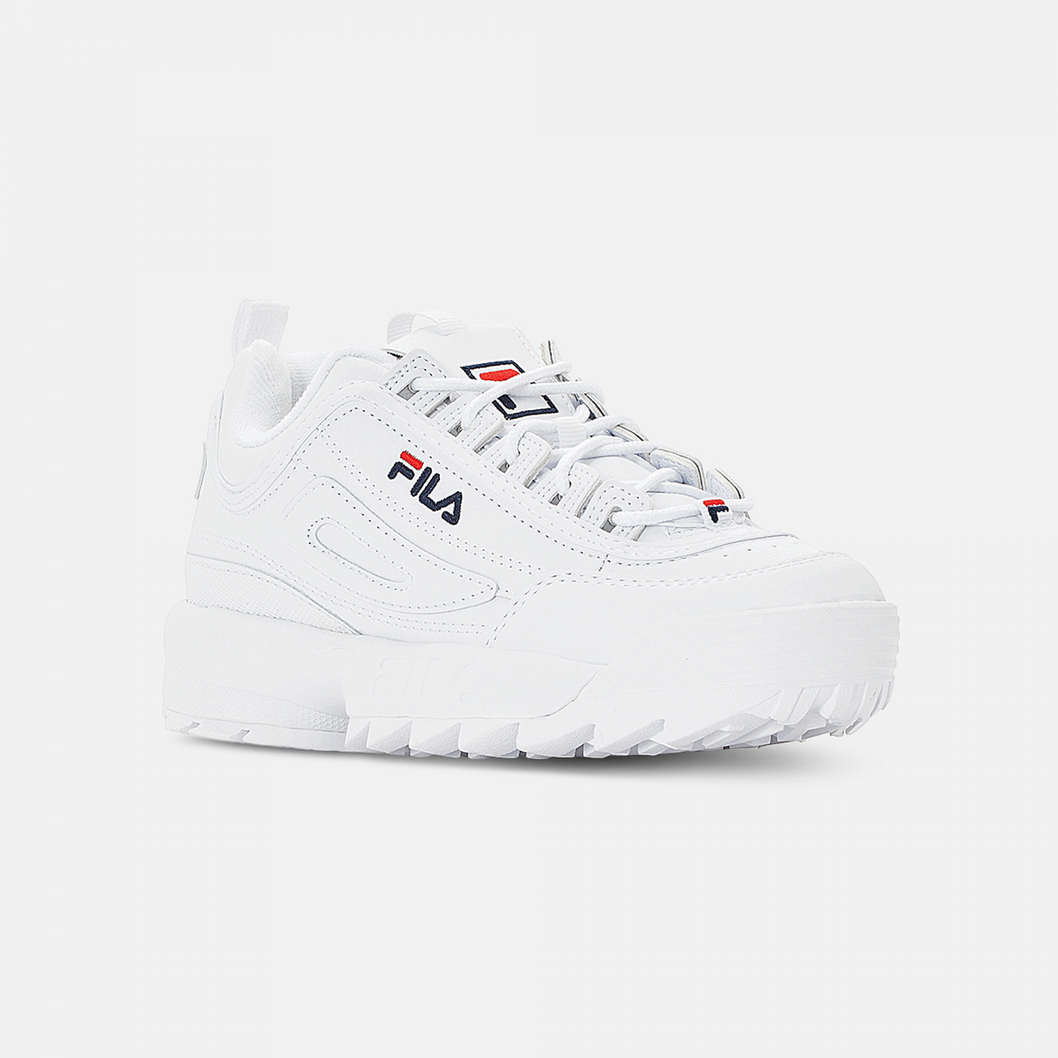 Rosefarve målbar hænge Fila Disruptor Low Men white - white | FILA Official