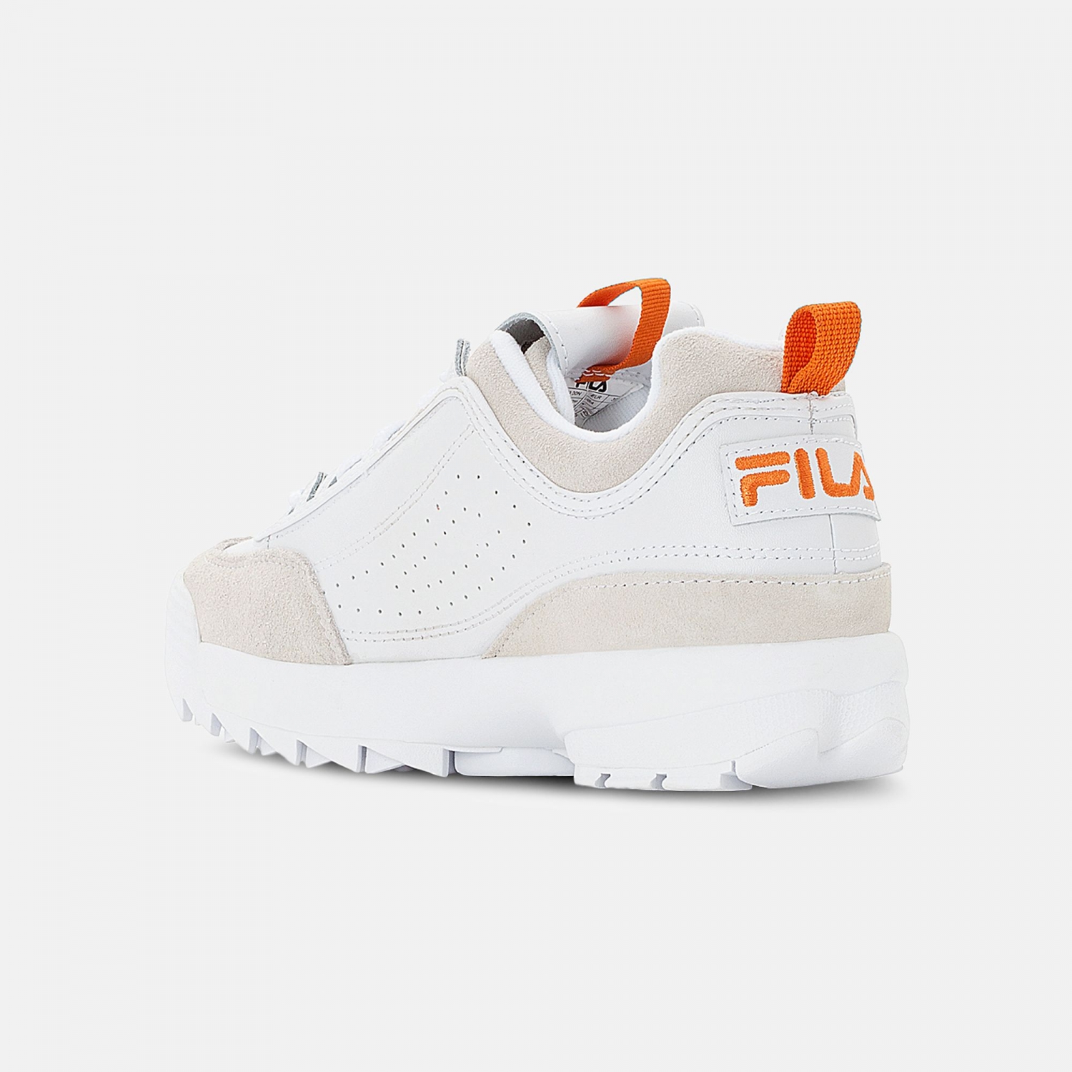 Fila Disruptor Low Wmn white-orange - orange | FILA Official