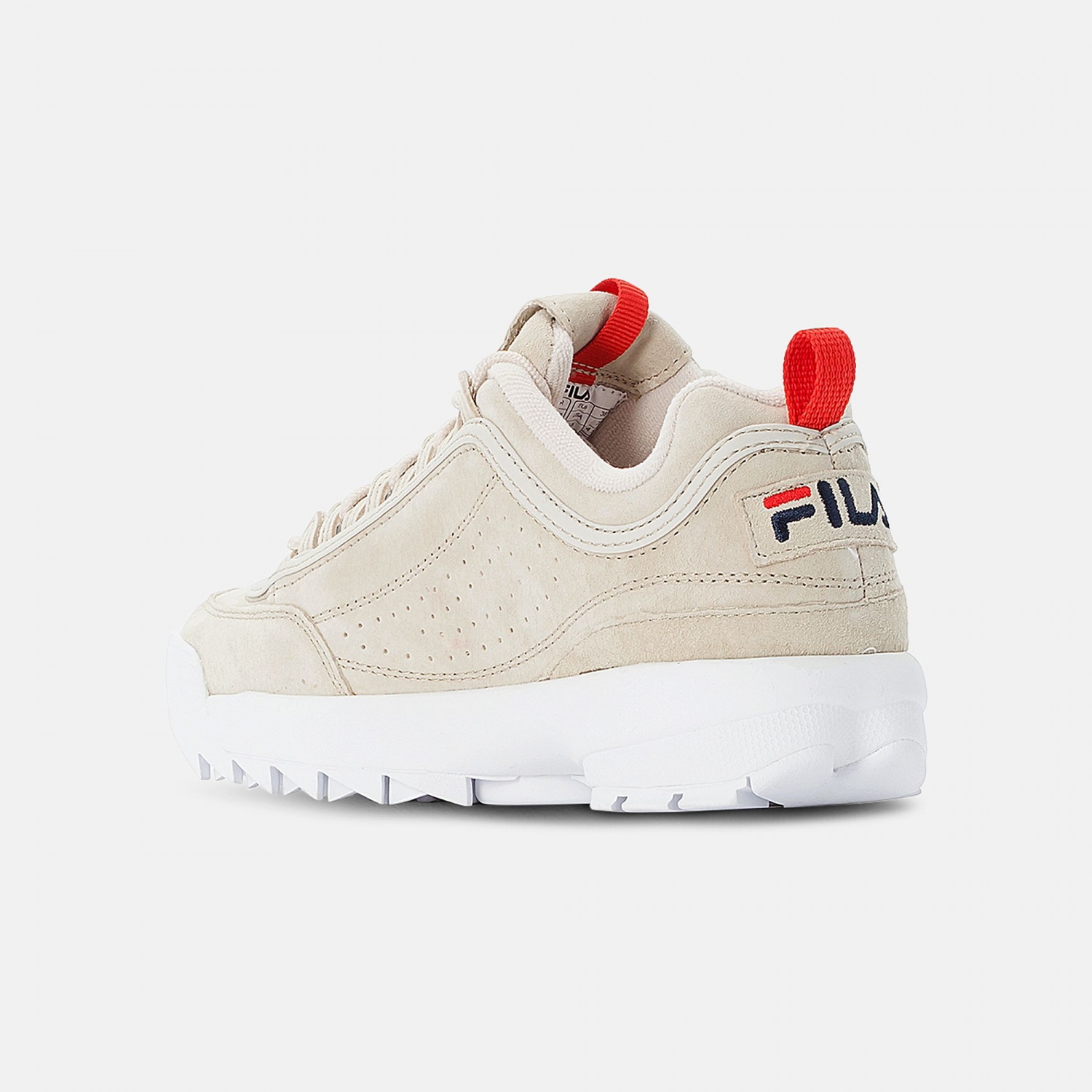 beige fila trainers