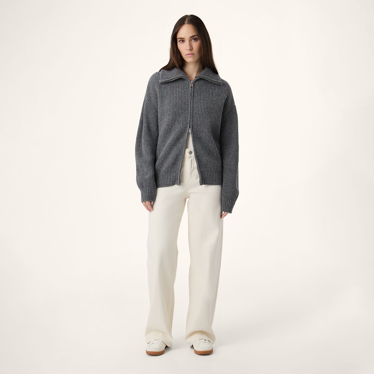 Fila GIOVANNI relaxed high collar full-zip knit sweater Bild 3