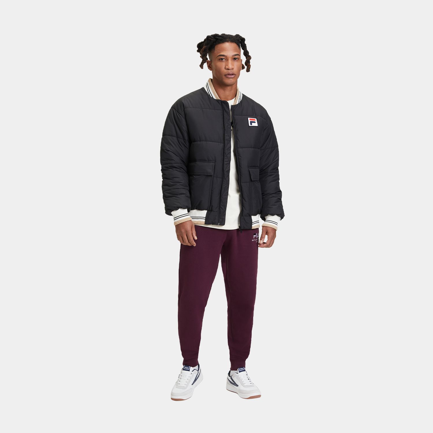 Fila LAIFS puffer bomber jacket Black Bild 3