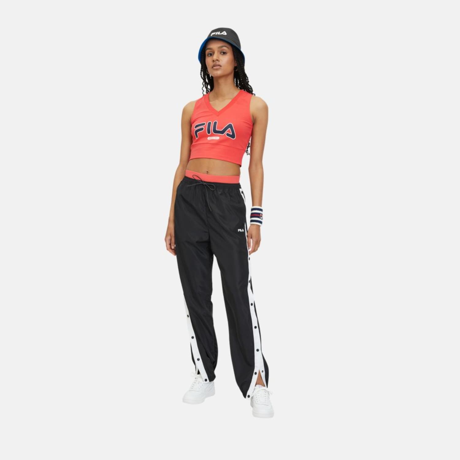 Fila LAIXI cropped V-neck top cayenne Bild 3