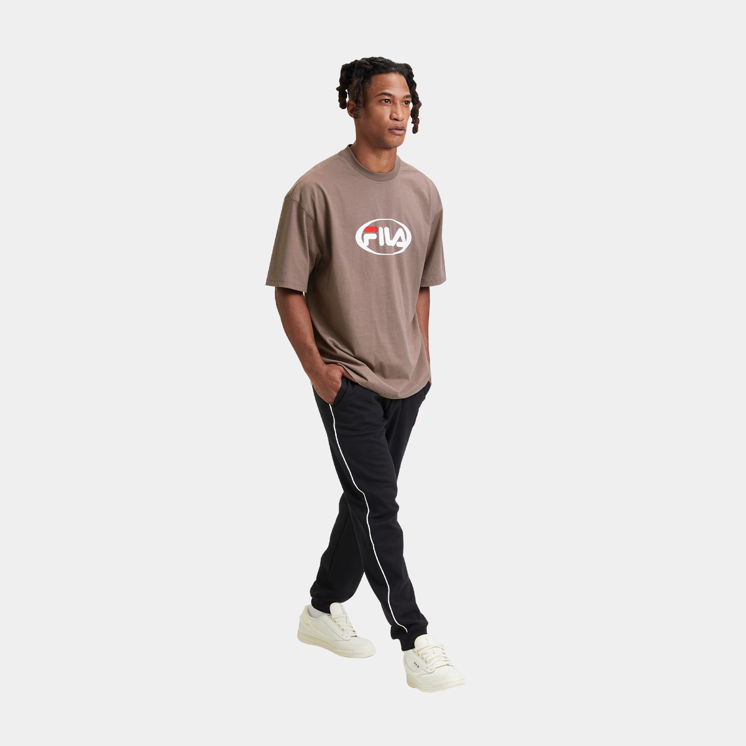 Fila LEMOORE oversized logo tee Taupe Bild 3