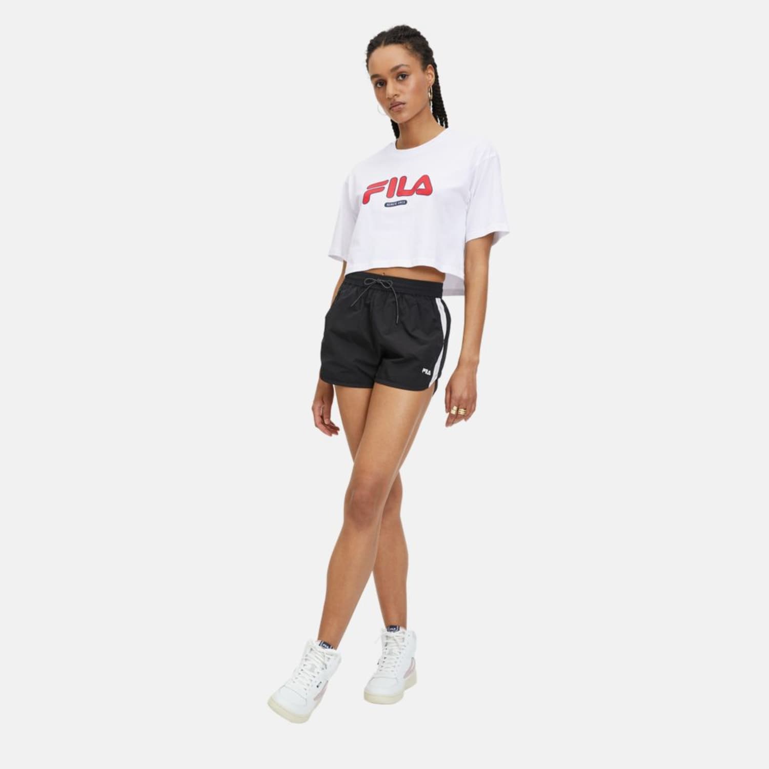 Fila LUCENA cropped graphic tee bright white Bild 3