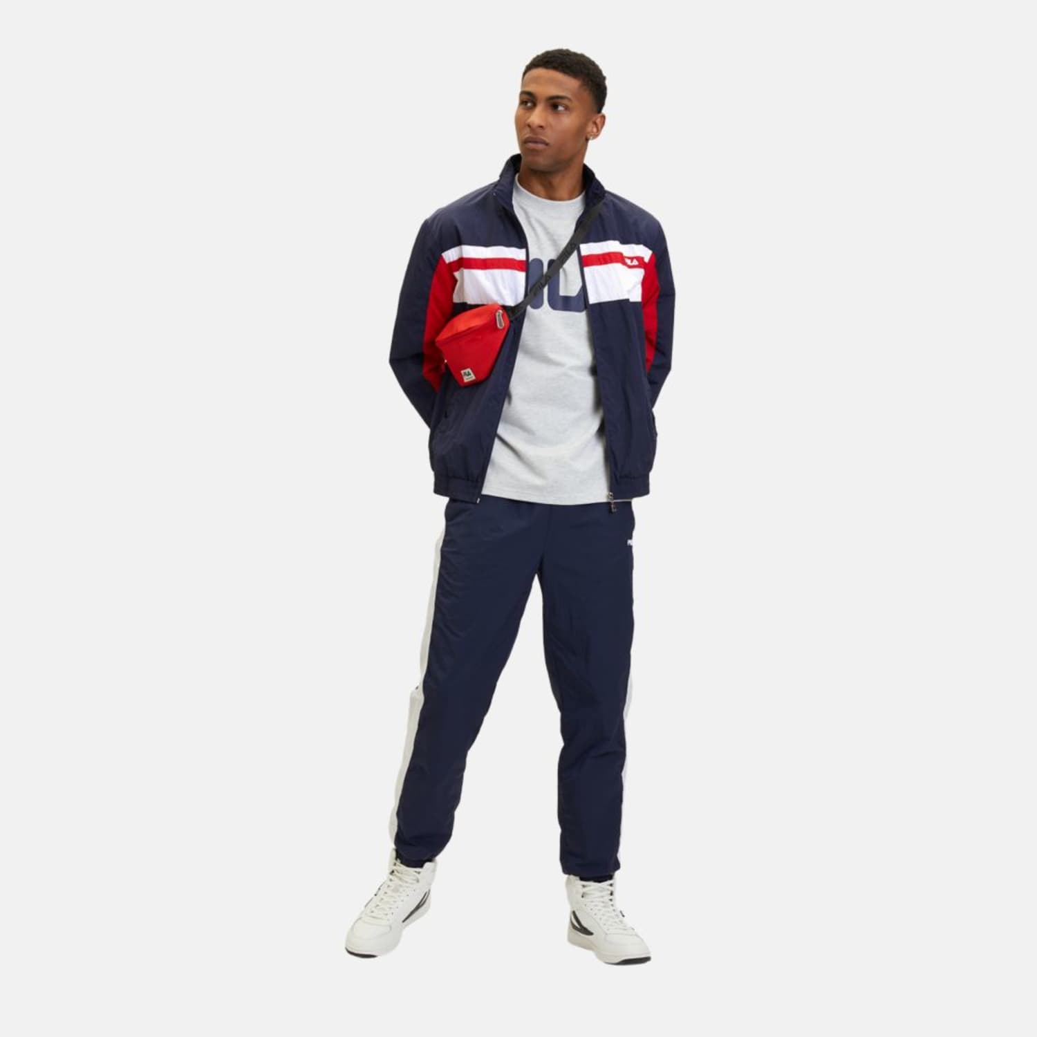 Fila LUOYANG track jacket Black iris-bright white-true red Bild 3