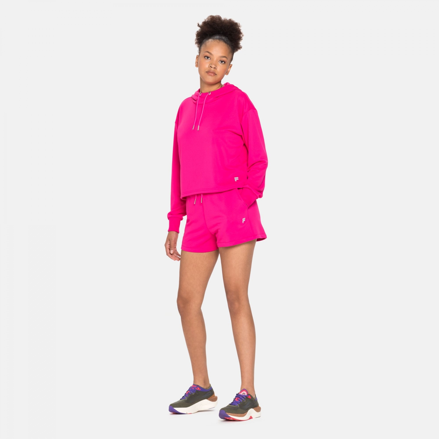 Fila Rheine Cropped Hoody pink-yarrow Bild 3