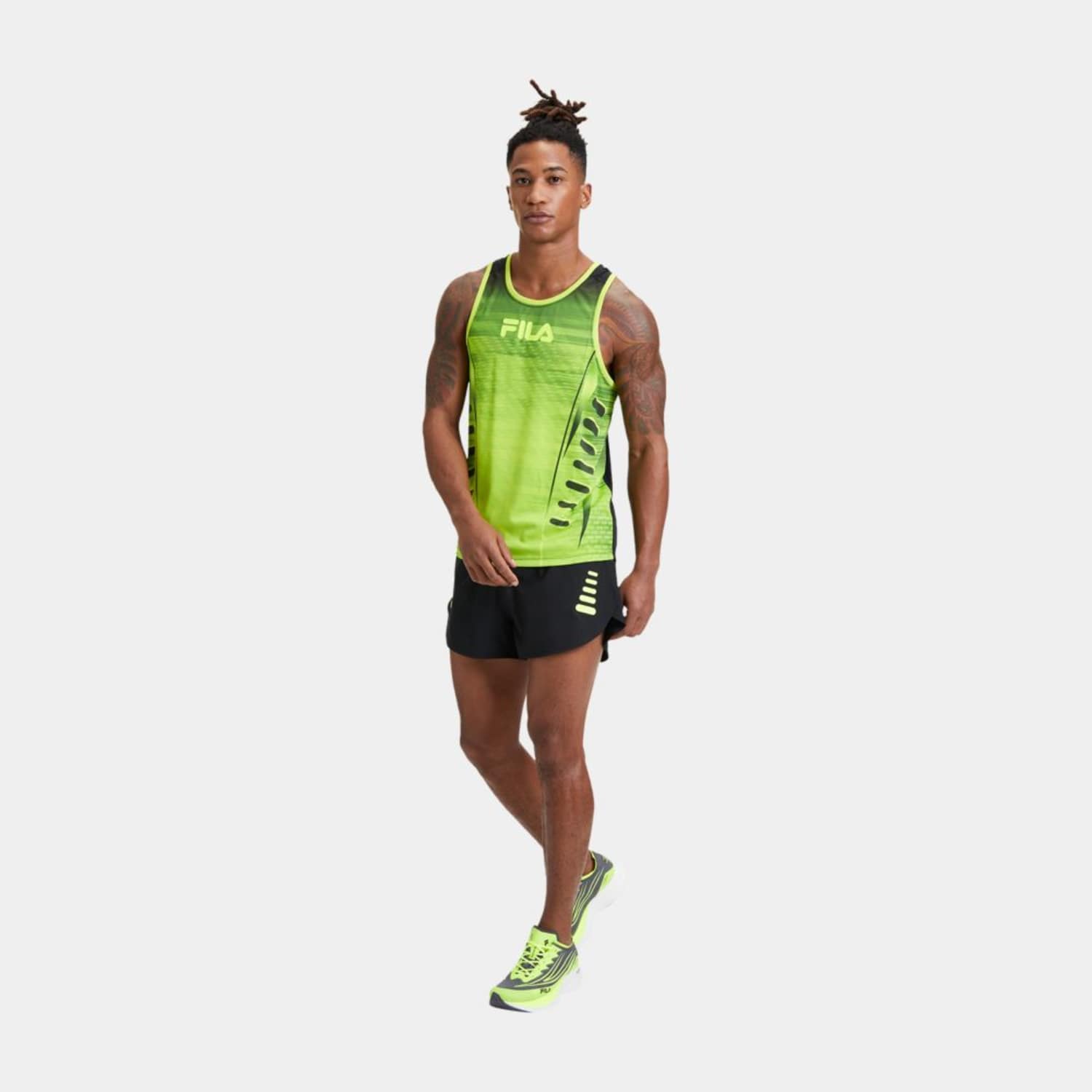 Fila RIANO running tank Acid lime-Black Bild 3