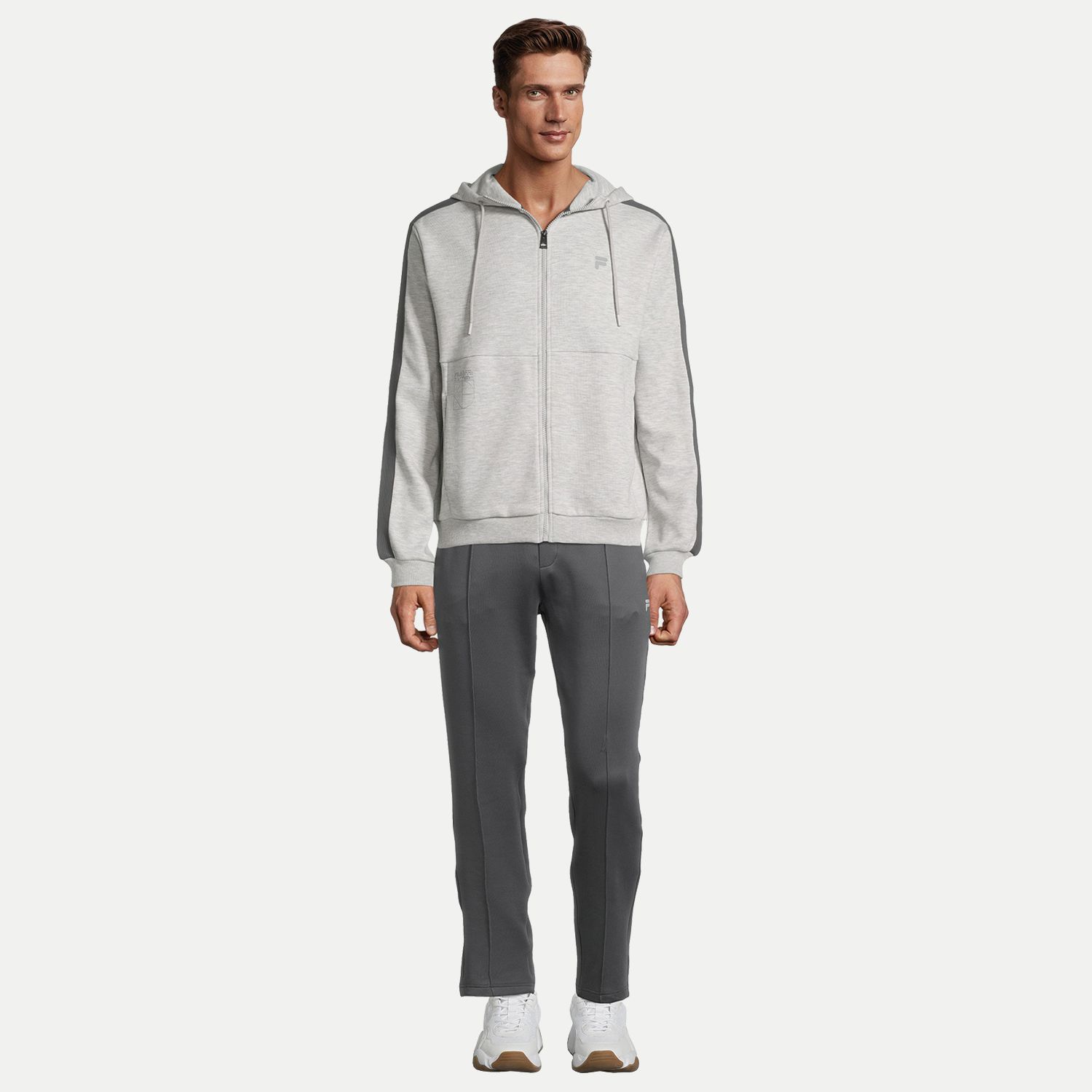 Fila Rosenheim Slim Fit Zip Hoodie lightgrey-melange Bild 3