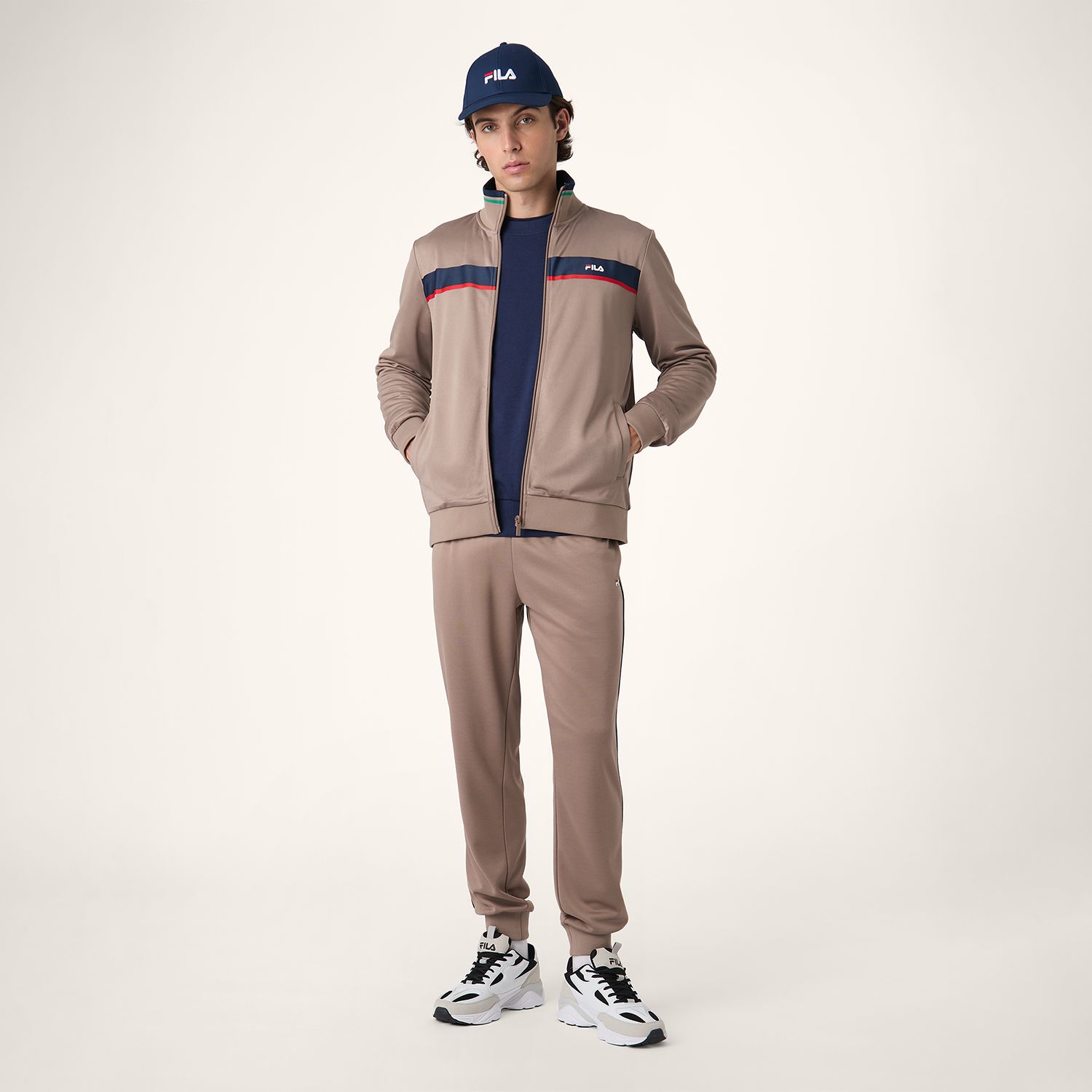 Fila SAGANO REGULAR TAPED TRACK JACKET taupe gray Bild 3