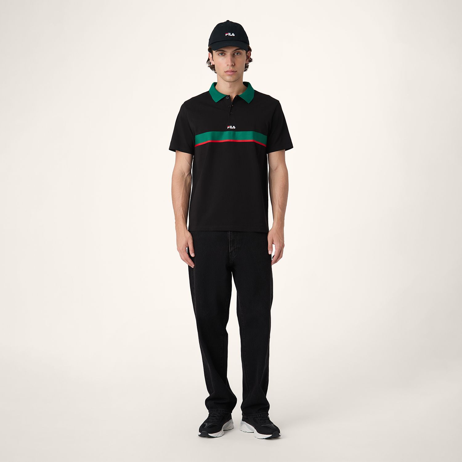 Fila SAGANO relaxed taped polo shirt Bild 3