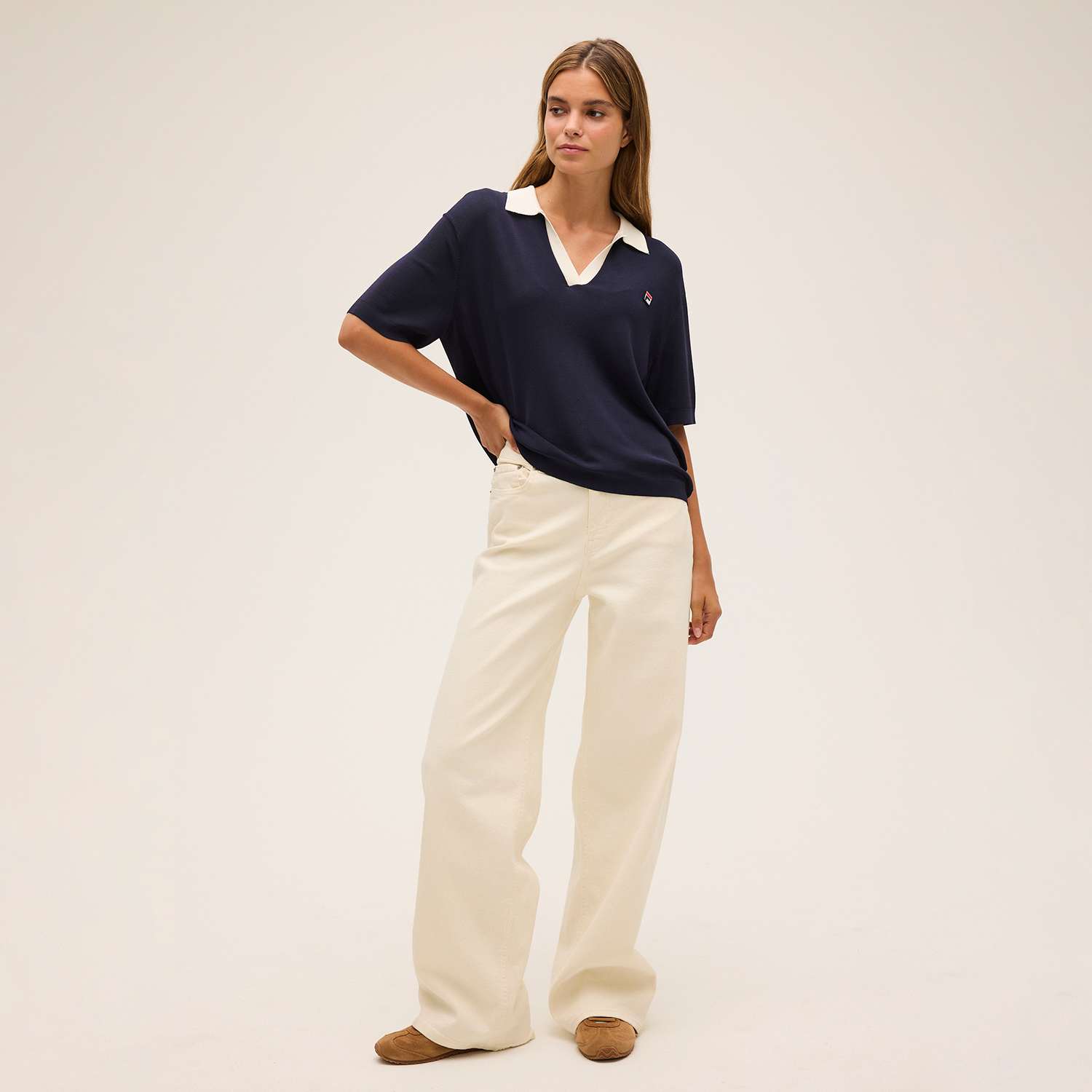 Fila SENNES relaxed fine knitted polo shirt Bild 3