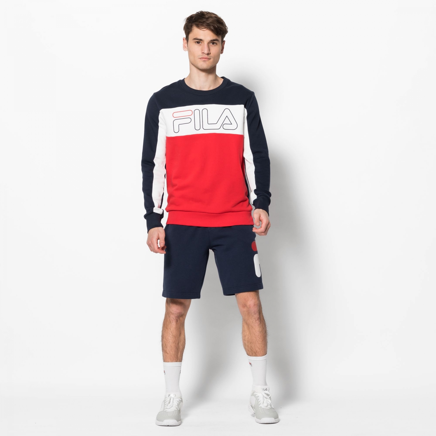 Fila Sweater - navy blue red | FILA Official