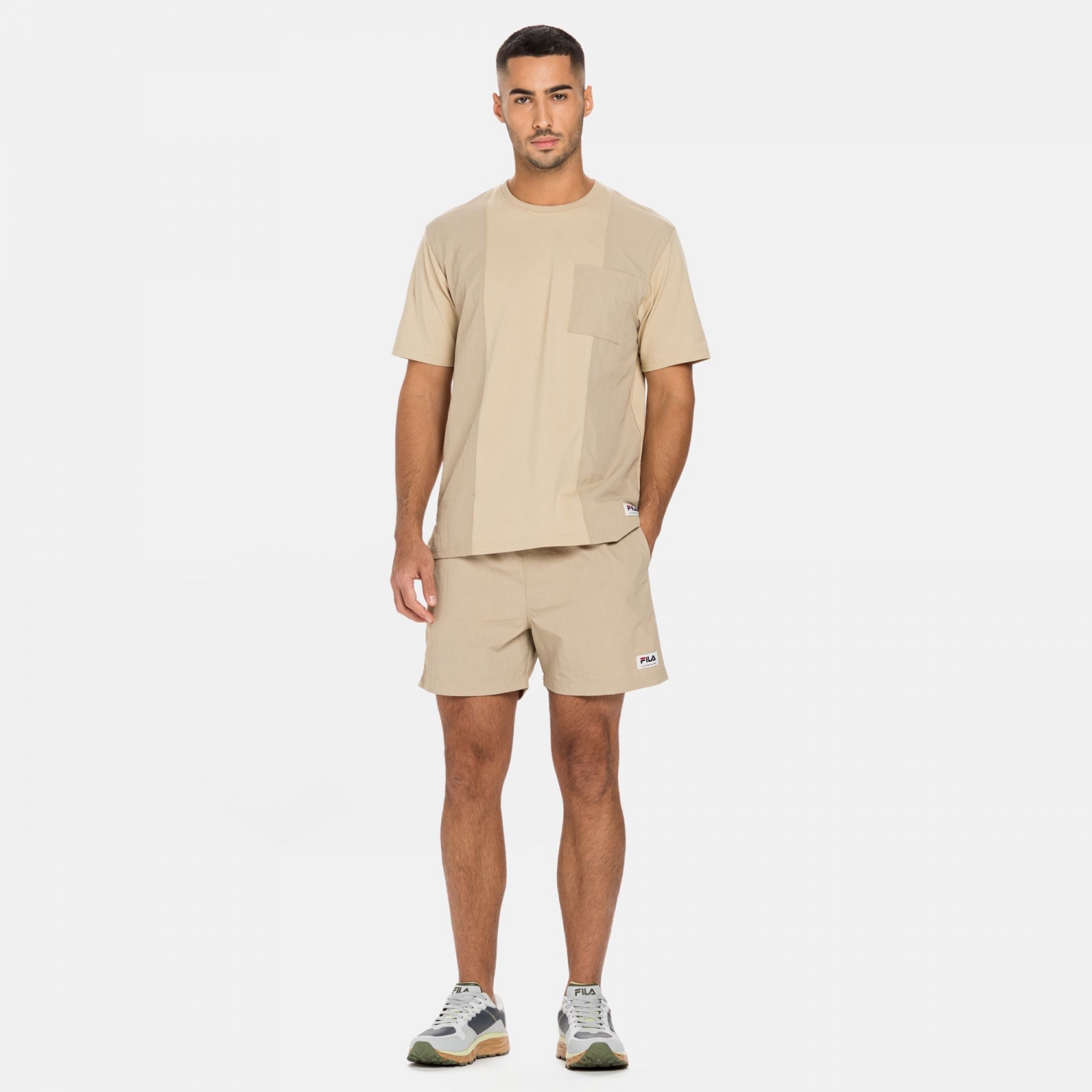 Beige fila shirt shop