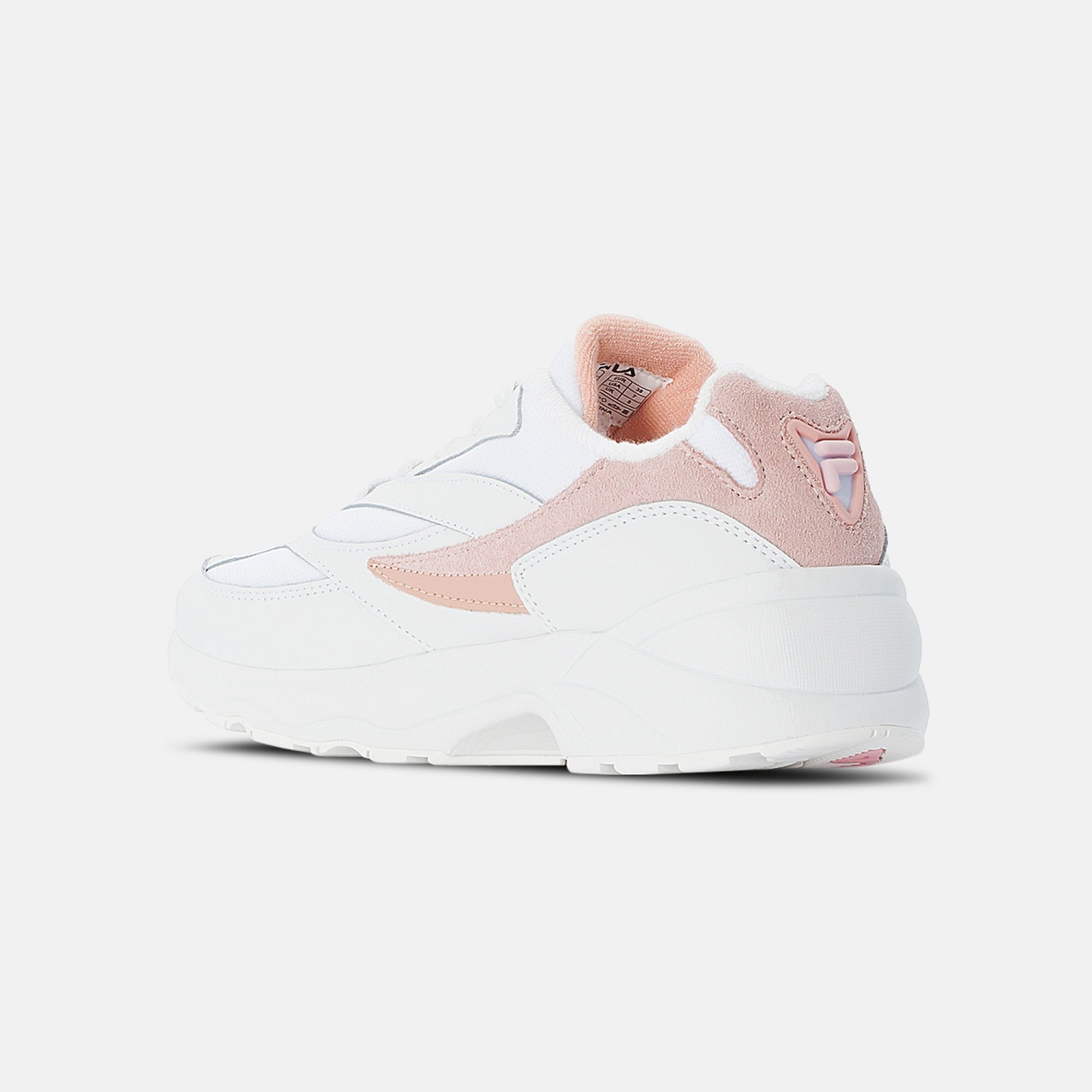 white salmon pink fila