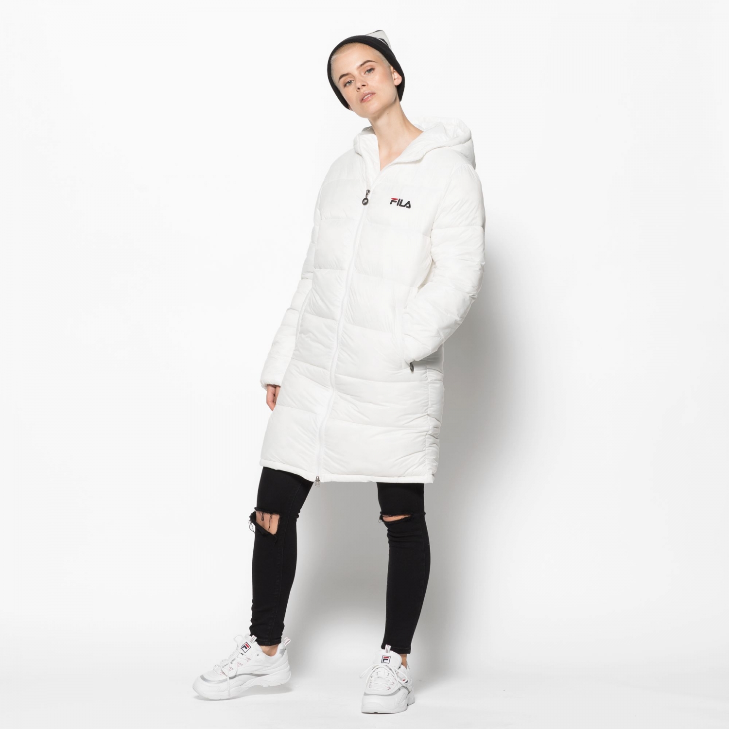 Fila Zia Long Puff Jacket white FILA Official