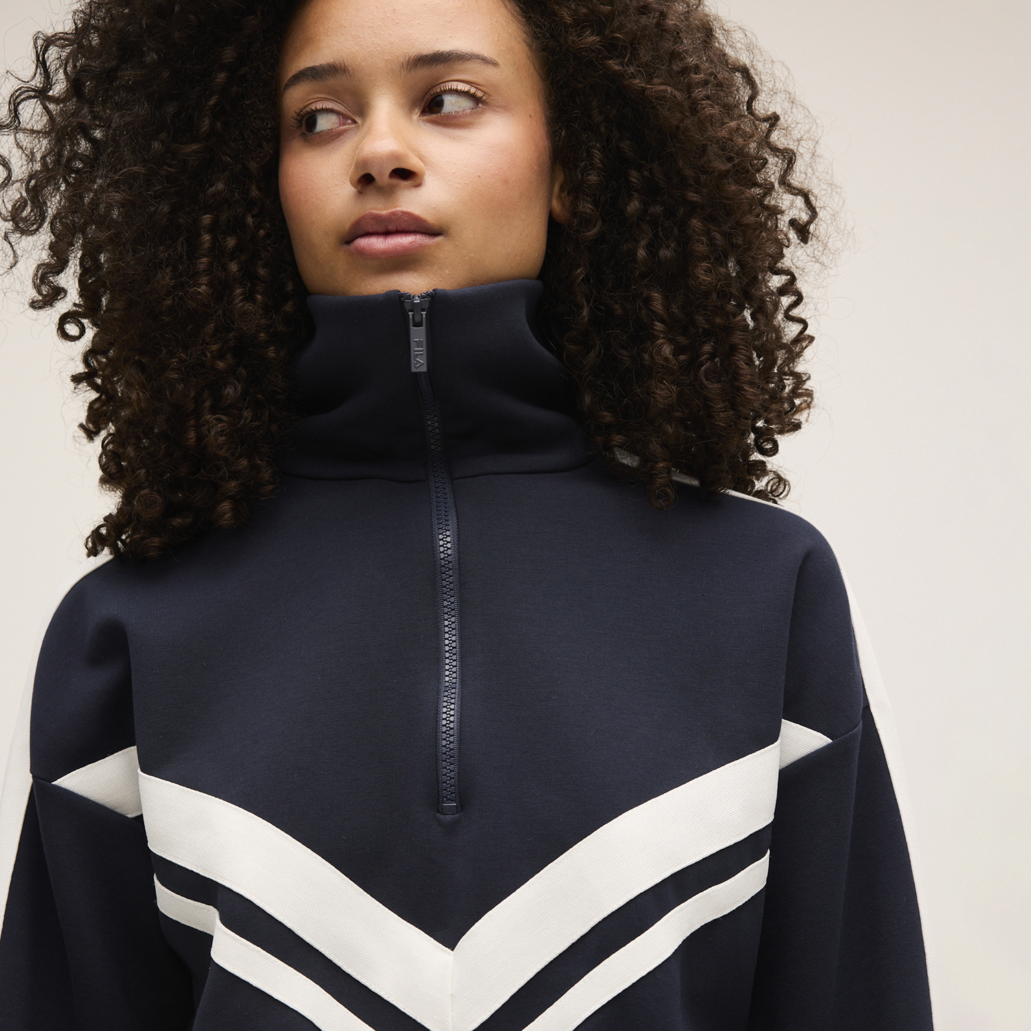 Fila AVIGNA  relaxed cropped half zip sweatshirt Bild 4