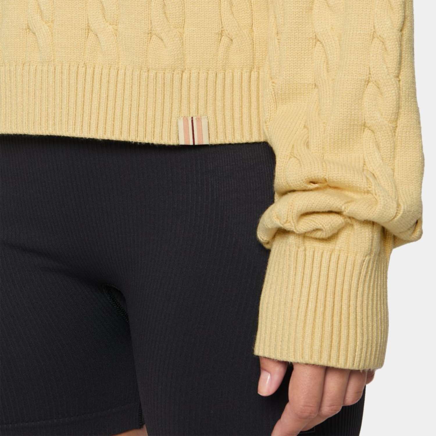 Fila BASELINE CHUNKY V-NECK SWEATER Beige Bild 4