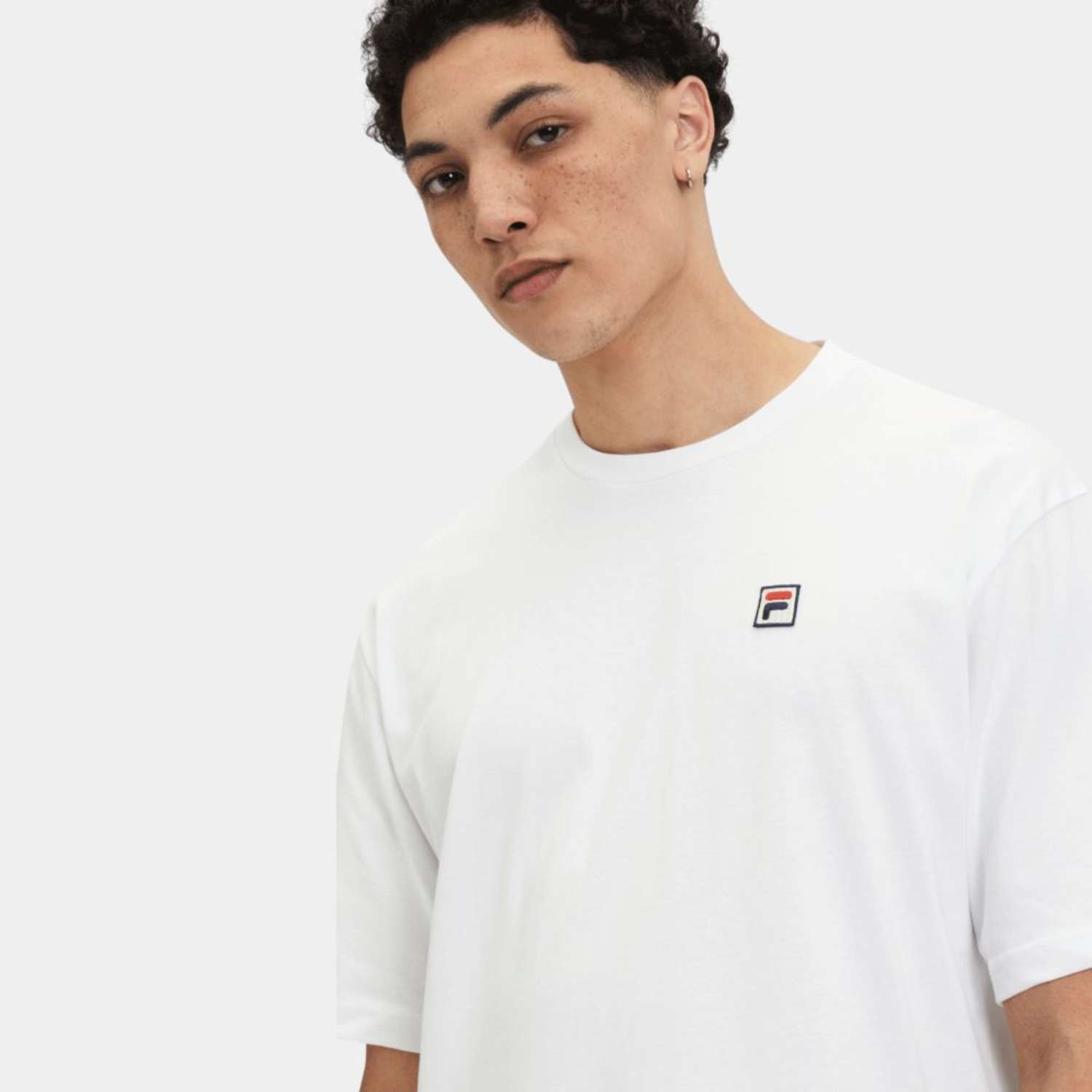 Fila Boxy fit short sleeves t-shirt with frying pan graphic white Bild 4