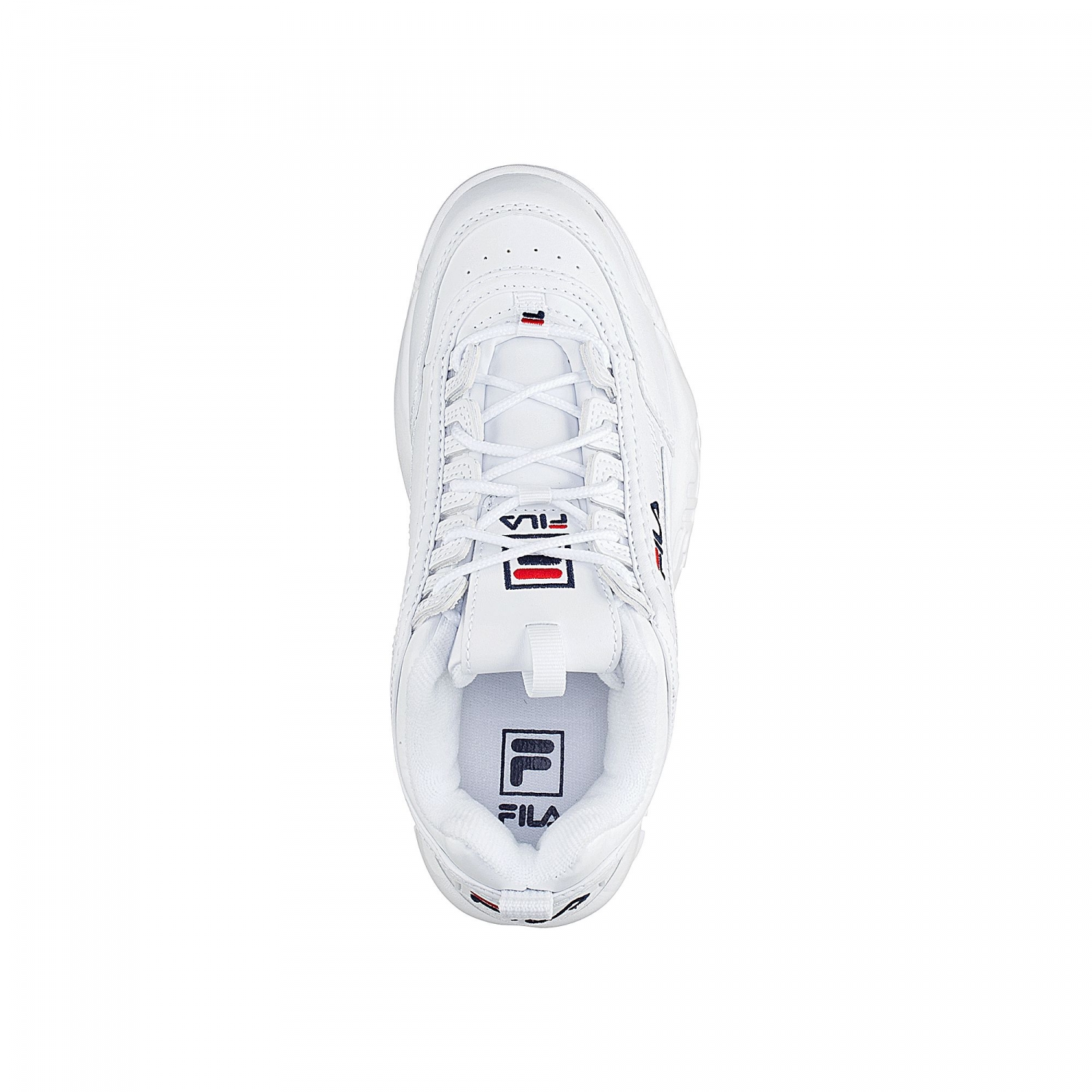 fila disruptor low wmn white
