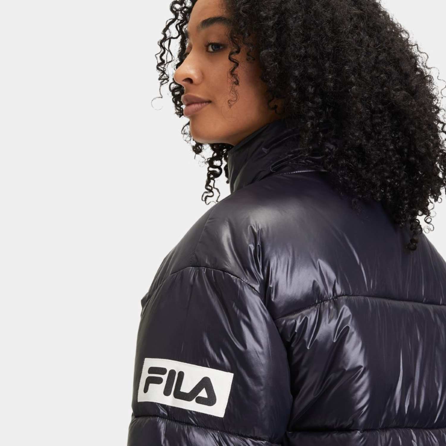 Fila LEPE shiny puffer jacket Black Bild 4