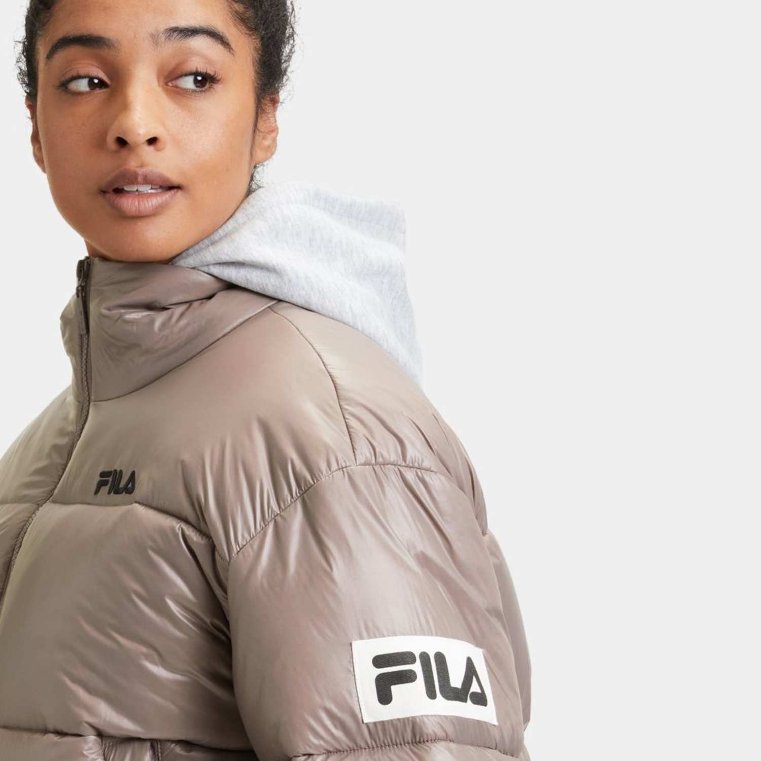 Fila LEPE shiny puffer jacket taupe Bild 4