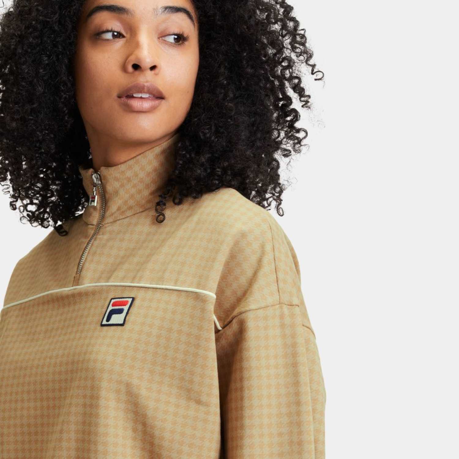 Fila LIEBAU AOP half zip sweater beige Bild 4