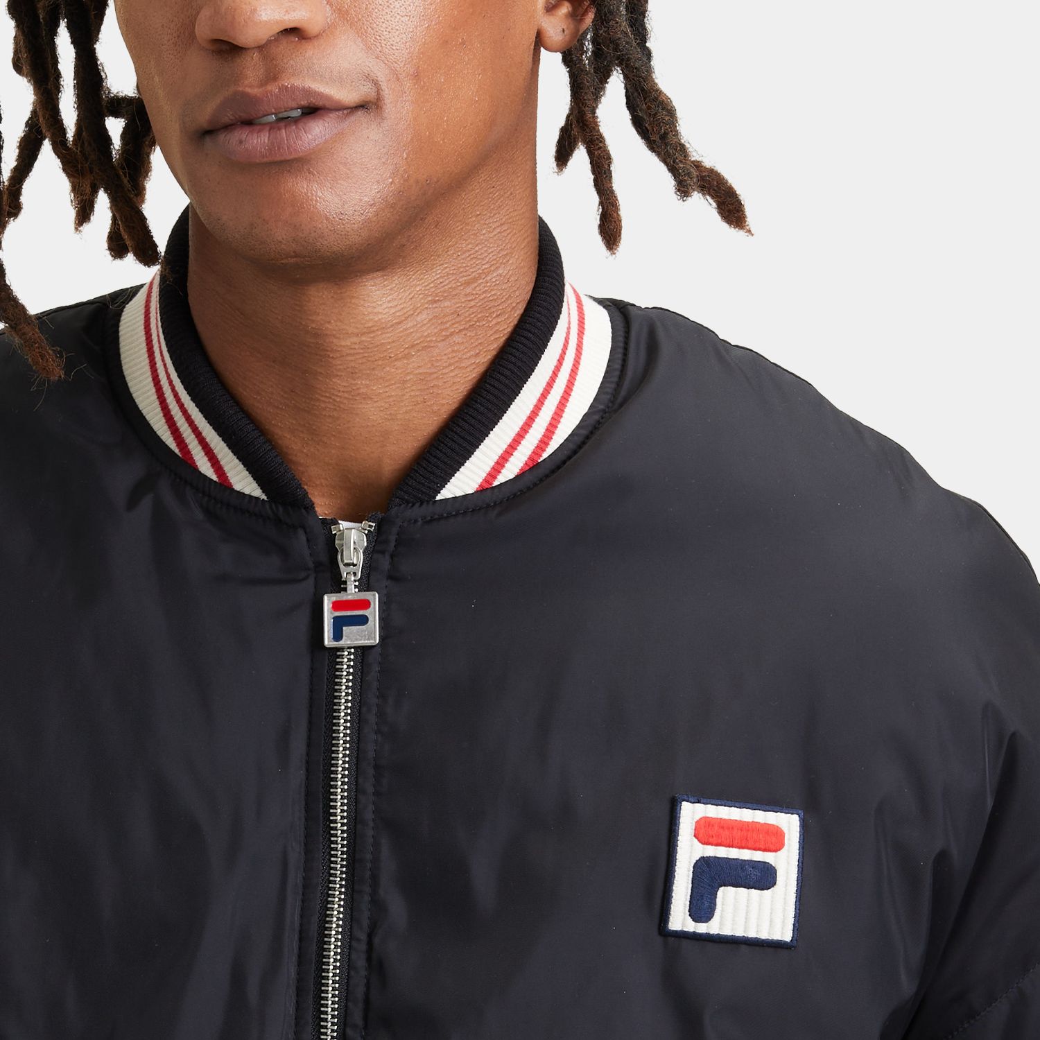 Fila LIMOGES padded bomber jacket black - black | FILA Official
