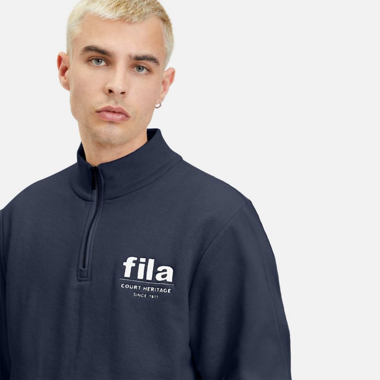 Fila LISBON graphic half-zip sweater black iris Bild 4
