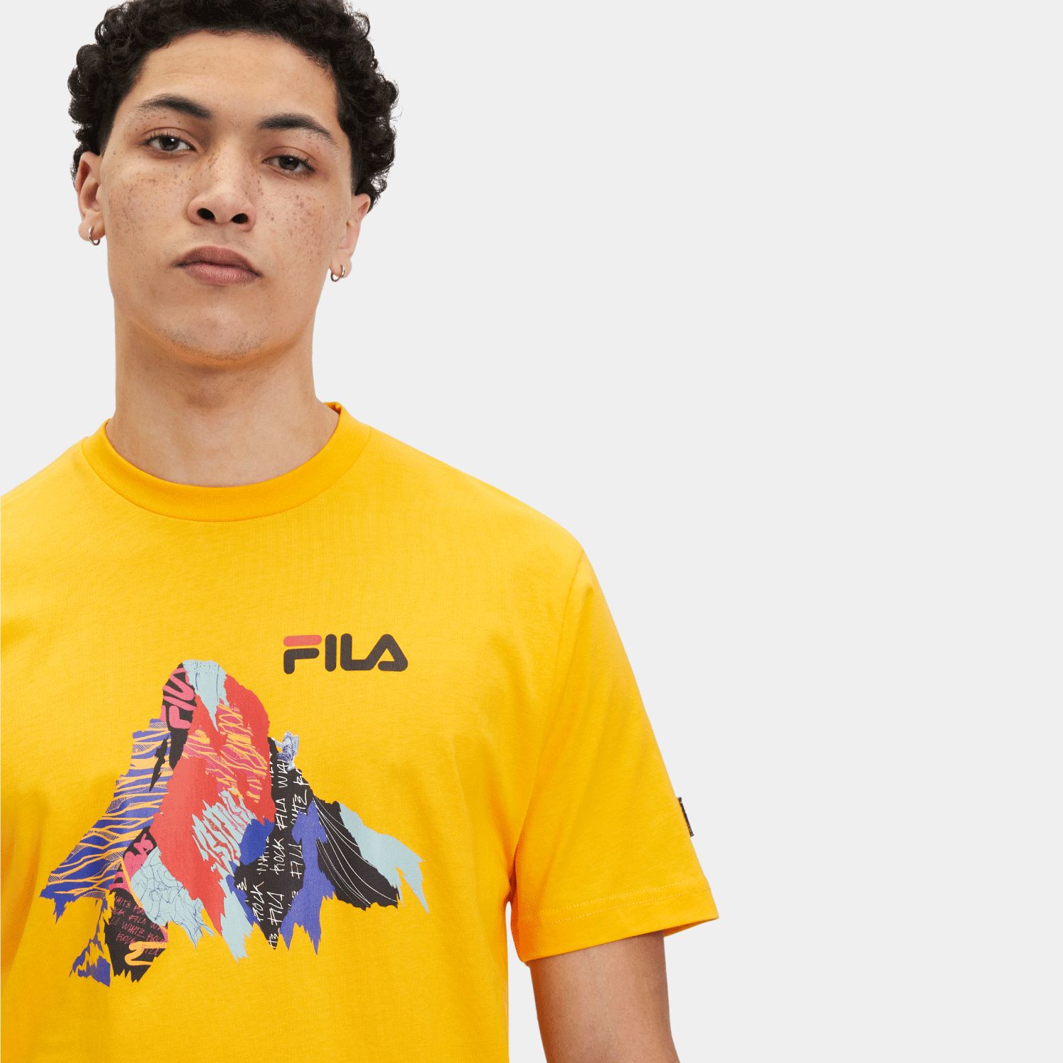 Fila shirt yellow best sale