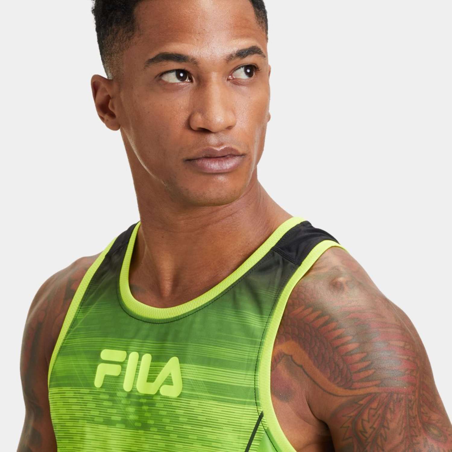 Fila RIANO running tank Acid lime-Black Bild 4