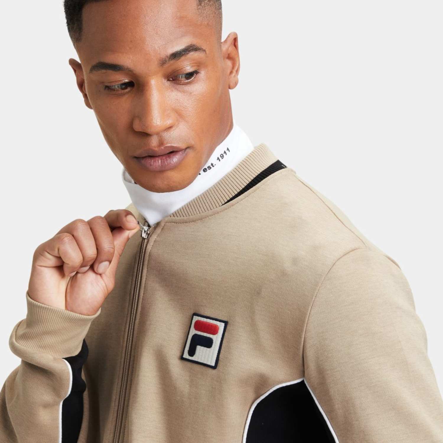 Fila SETTANTA track jacket cornstalk-black Bild 4