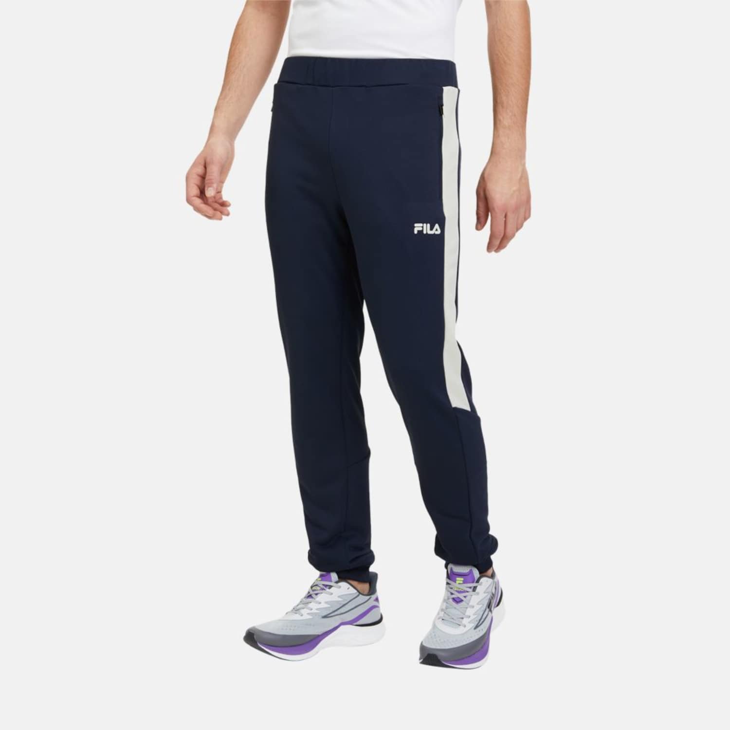 Fila TEOLO track pants black iris-antique white Bild 4