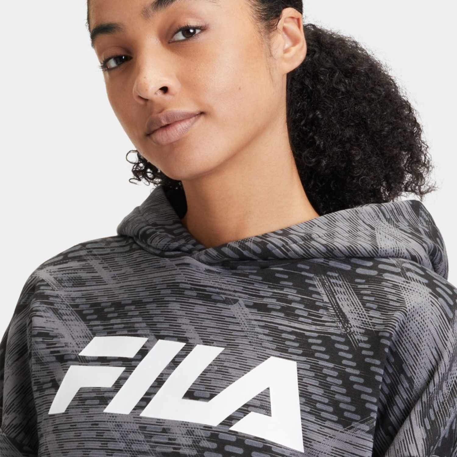 Fila TERRALBA AOP cropped hoody Grey Urban Jungle Bild 4