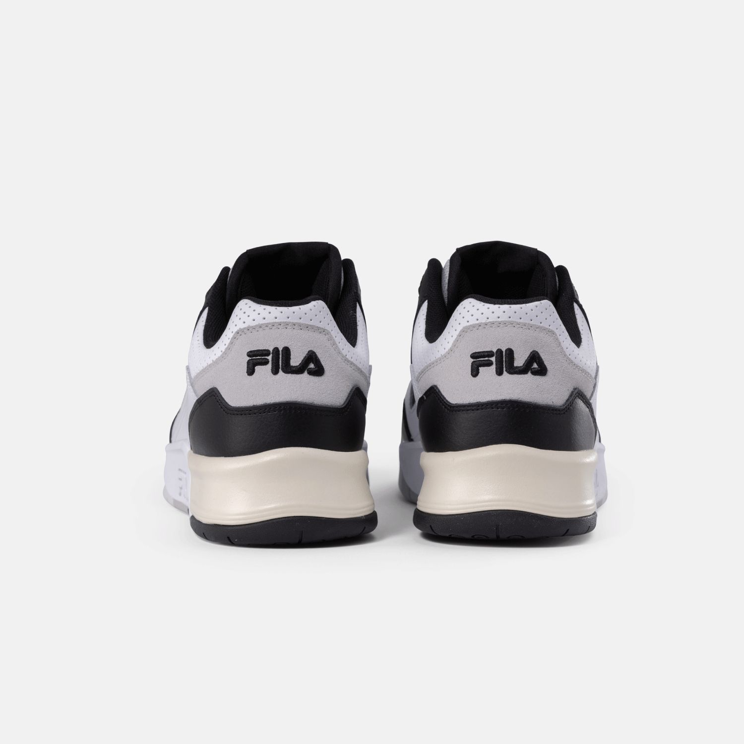 Fila black and white shoes sales