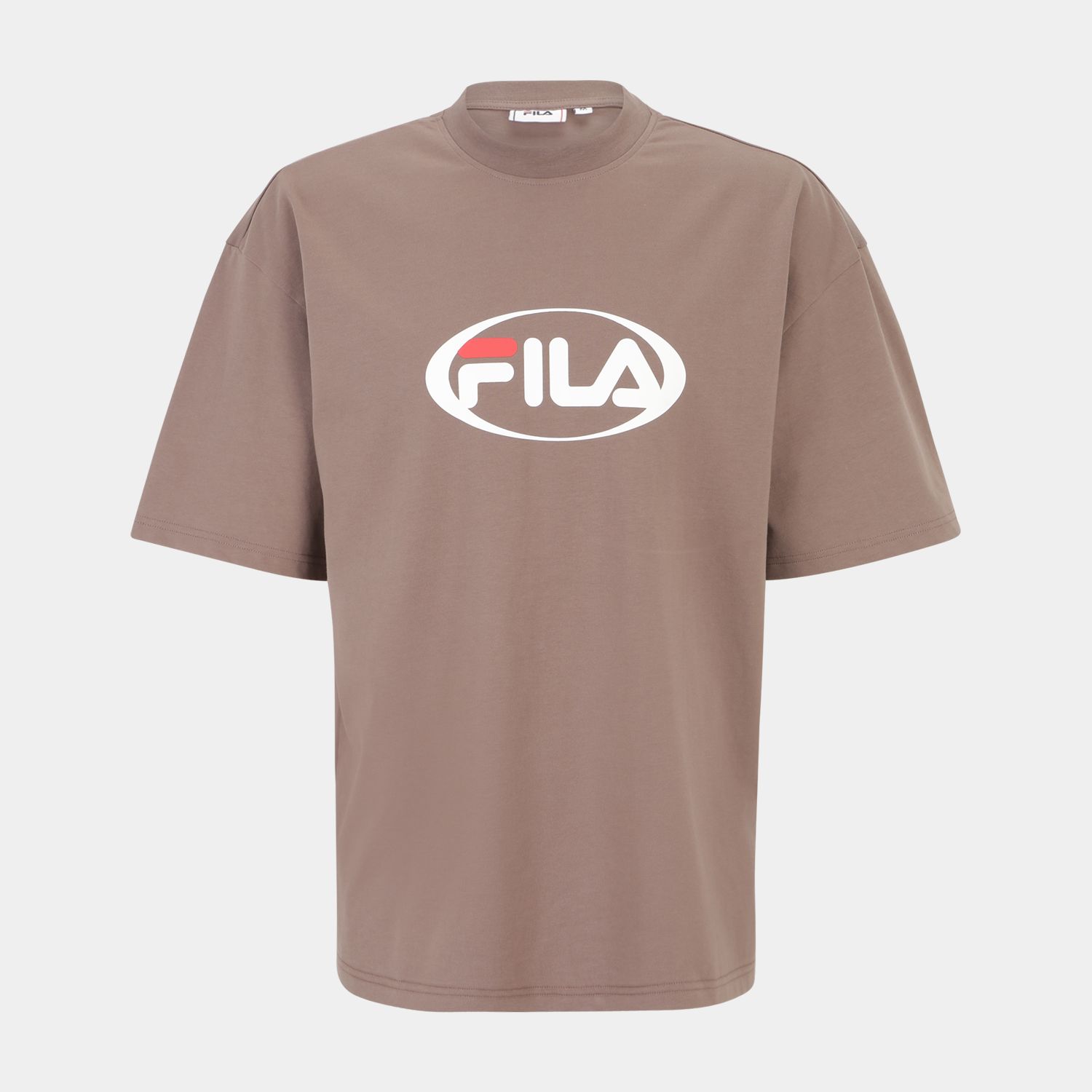 独特の上品 LEMOORE Fila oversized Official FILA | taupe - taupe tee logo トップス